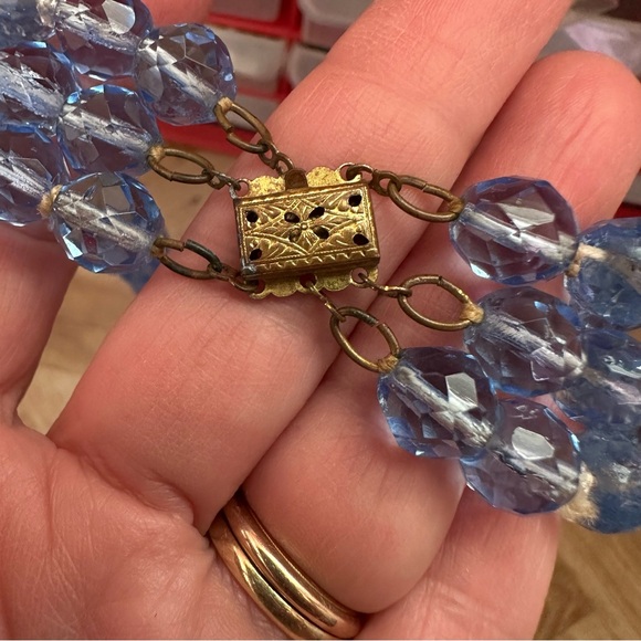 Vintage Beaded Three Strand Necklace - Picture 4 of 5